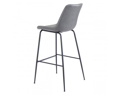 ZUO Byron Bar Chair - Gray/Black