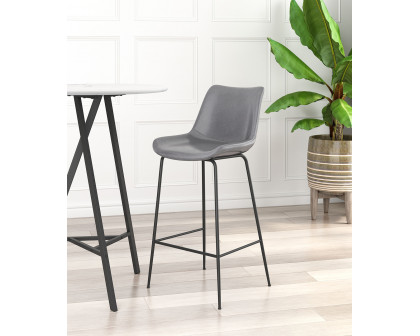 ZUO Byron Bar Chair - Gray/Black