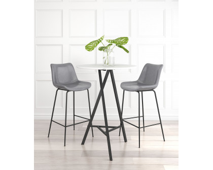 ZUO Byron Bar Chair - Gray/Black