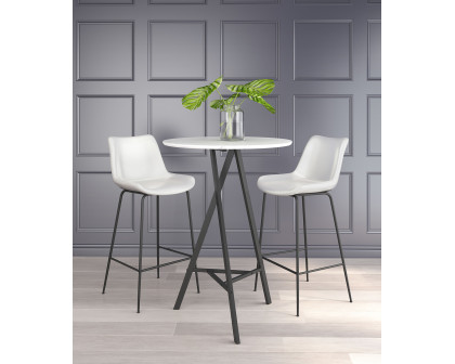 ZUO Byron Bar Chair - White/Black