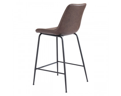 ZUO Byron Counter Chair - Brown/Black