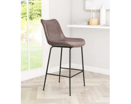 ZUO Byron Counter Chair - Brown/Black