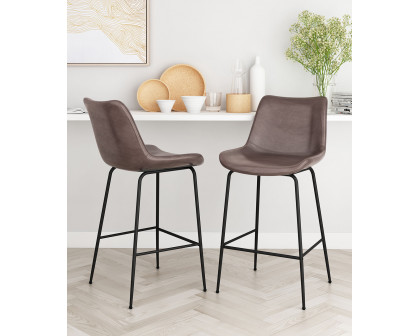 ZUO Byron Counter Chair - Brown/Black