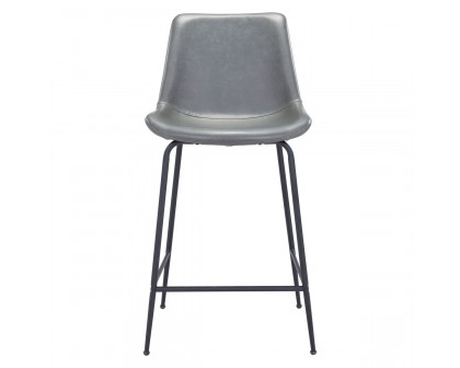 ZUO Byron Counter Chair - Gray/Black