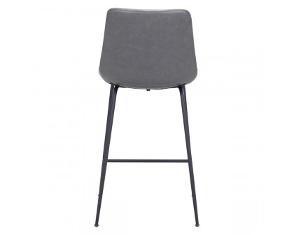 ZUO Byron Counter Chair - Gray/Black