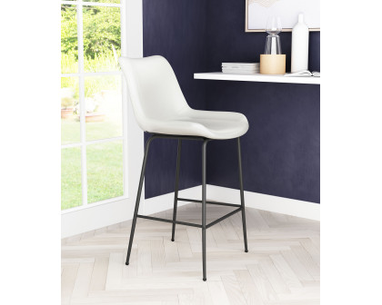 ZUO Byron Counter Chair - White/Black