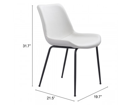 ZUO Byron Dining Chair (Set Of 2) - White/Black