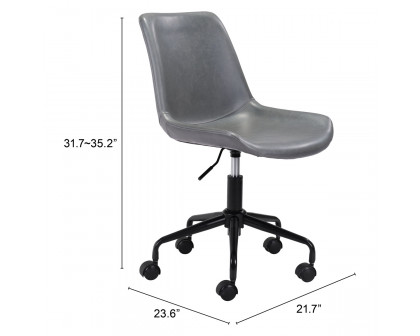 ZUO Byron Office Chair - Gray/Black