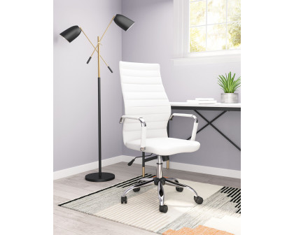 ZUO Primero Office Chair - White/Silver