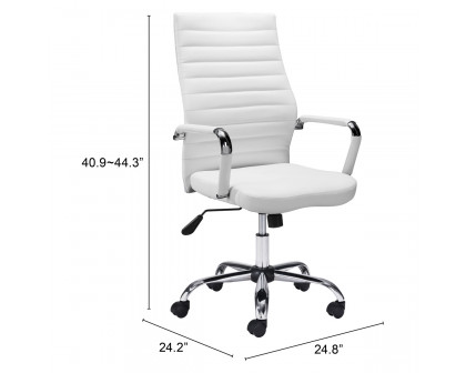 ZUO Primero Office Chair - White/Silver