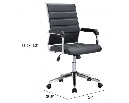 ZUO Liderato Office Chair - Black/Silver