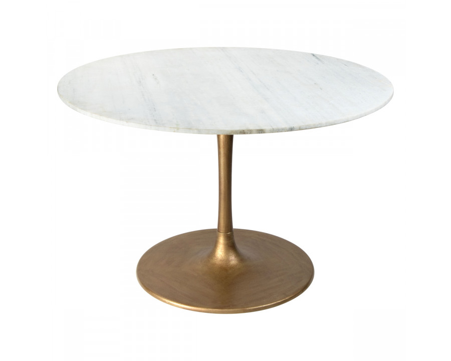 ZUO - Ithaca Dining Table in White/Gold