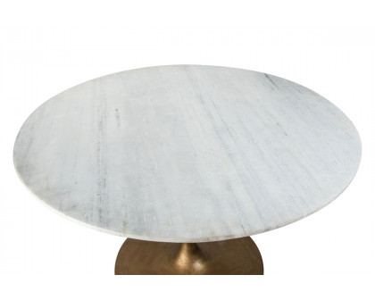 ZUO - Ithaca Dining Table in White/Gold