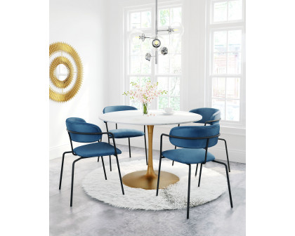 ZUO - Ithaca Dining Table in White/Gold