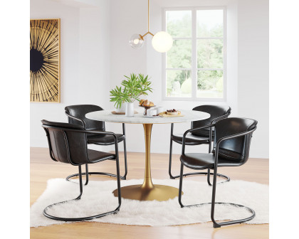 ZUO - Ithaca Dining Table in White/Gold