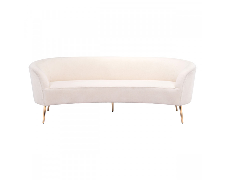 ZUO - Luna Sofa in White/Gold