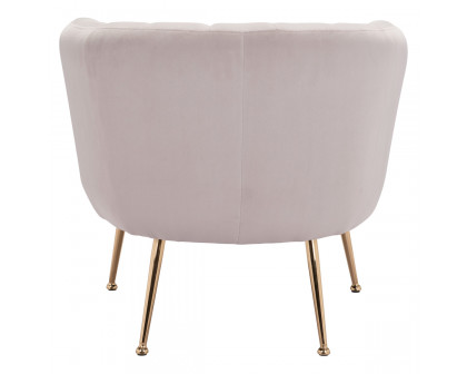 ZUO™ Deco Accent Chair - Light Pink/Gold