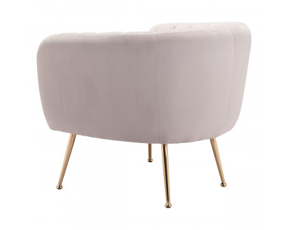 ZUO™ Deco Accent Chair - Light Pink/Gold