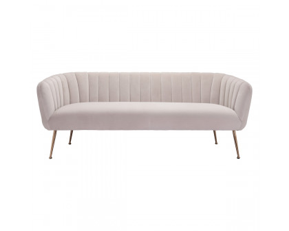 ZUO Deco Sofa - Light Pink/Gold