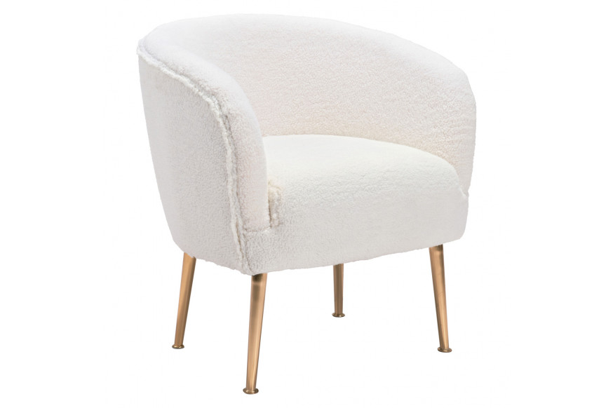 ZUO™ Sherpa Accent Chair - Beige/Gold