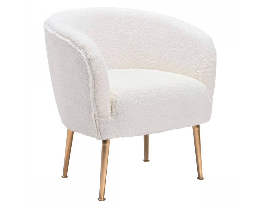 ZUO - Sherpa Accent Chair in Beige/Gold