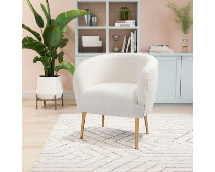 ZUO™ Sherpa Accent Chair - Beige/Gold