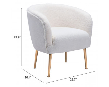 ZUO™ Sherpa Accent Chair - Beige/Gold