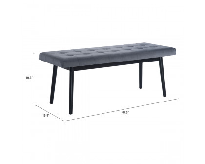 ZUO - Tanner Bench in Gray/Black