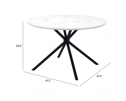 ZUO™ Amiens Dining Table - White/Black