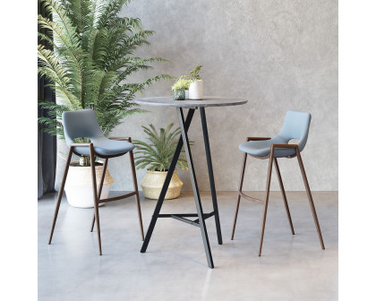 ZUO - Metz Bar Table in Gray/Black