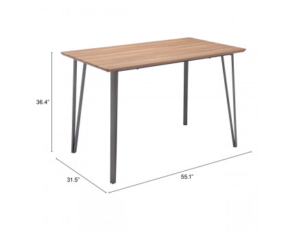 ZUO - Doubs Counter Table in Brown/Black