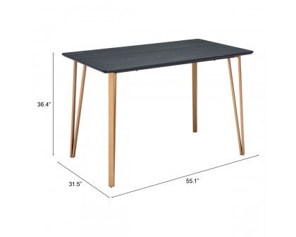 ZUO - Deus Counter Table in Black/Gold