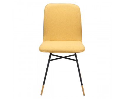 ZUO Var Dining Chair (Set Of 2) - Yellow/Black/Gold