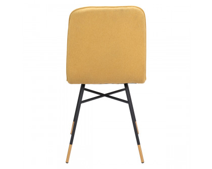 ZUO Var Dining Chair (Set Of 2) - Yellow/Black/Gold