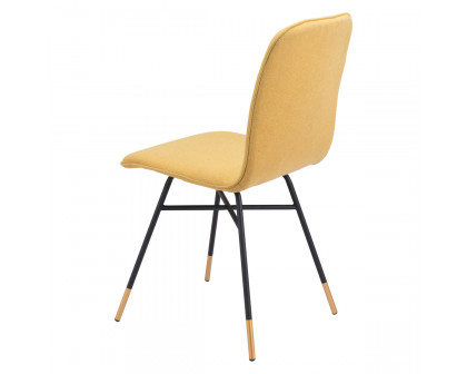 ZUO Var Dining Chair (Set Of 2) - Yellow/Black/Gold