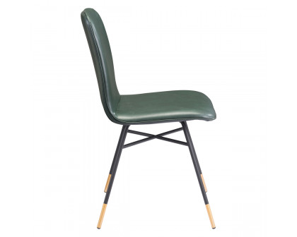 ZUO Var Dining Chair (Set Of 2) - Green/Black/Gold