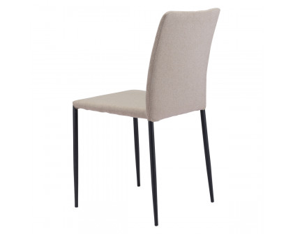 ZUO Harve Dining Chair (Set Of 2) - Beige/Black