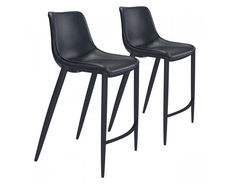 ZUO Magnus Bar Chair (Set Of 2) - Black