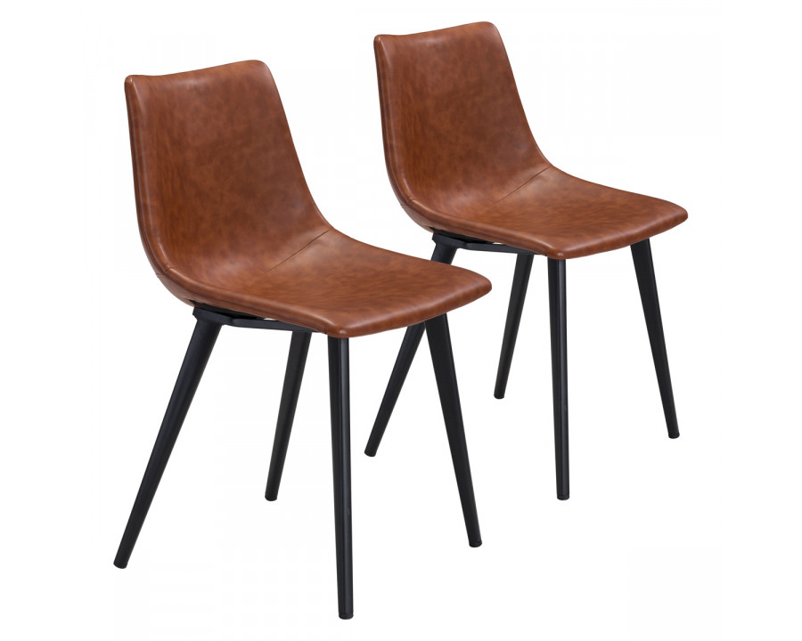 ZUO Daniel Dining Chair (Set Of 2) - Vintage Brown/Black