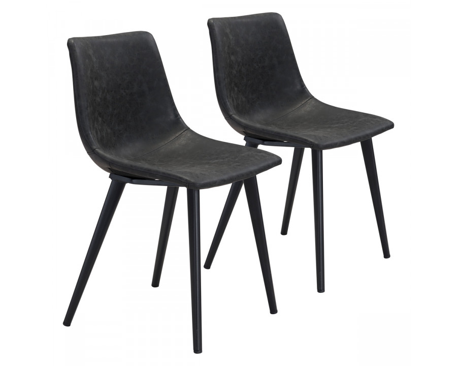 ZUO Daniel Dining Chair (Set Of 2) - Vintage Black/Black