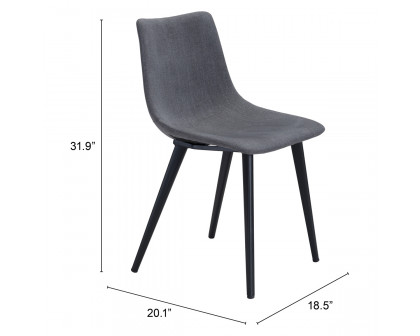 ZUO Daniel Dining Chair (Set Of 2) - Gray/Black