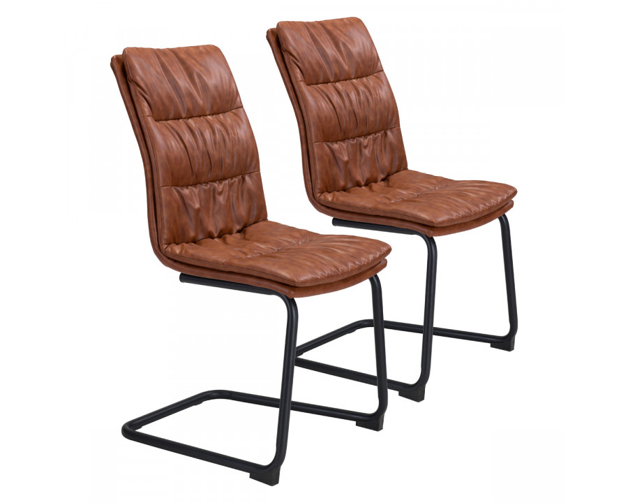 ZUO Sharon Dining Chair (Set Of 2) - Vintage Brown/Black