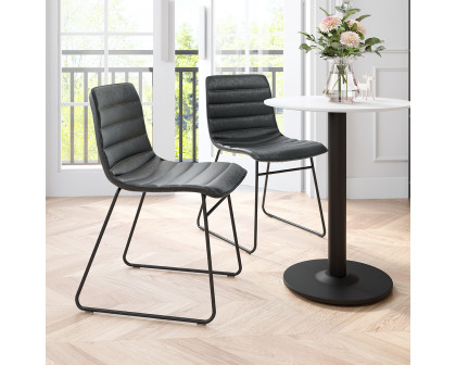 ZUO Jack Dining Chair (Set Of 2) - Vintage Black/Black