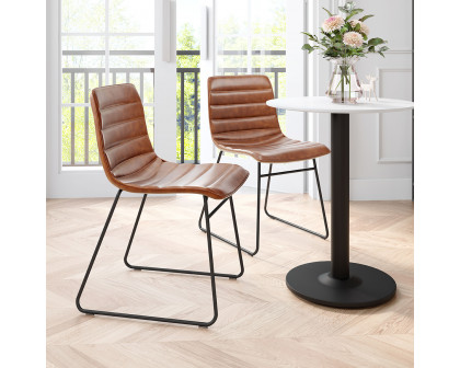 ZUO Jack Dining Chair (Set Of 2) - Vintage Brown/Black