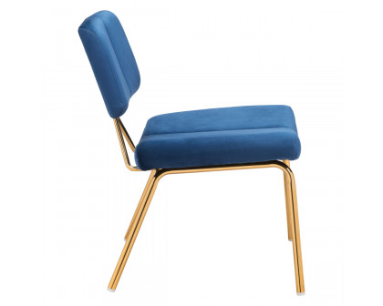 ZUO Nicole Dining Chair (Set Of 2) - Blue/Gold