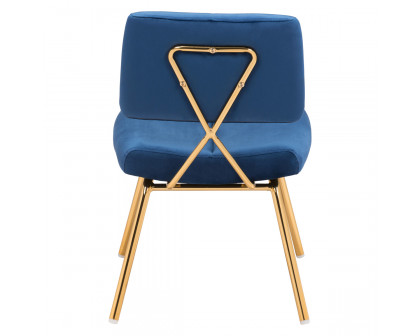 ZUO Nicole Dining Chair (Set Of 2) - Blue/Gold