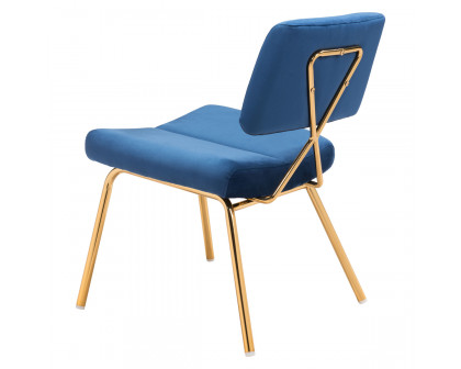 ZUO Nicole Dining Chair (Set Of 2) - Blue/Gold