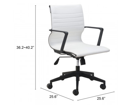 ZUO Stacy Office Chair - White/Black