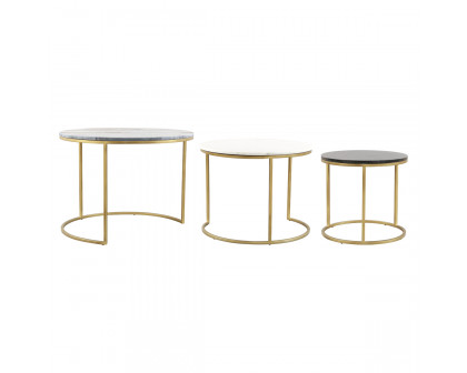 ZUO - Franco Nesting Coffee Table in White/Gray/Black/Gold