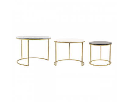 ZUO - Franco Nesting Coffee Table in White/Gray/Black/Gold